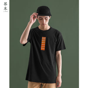 INFLATION Brand Clothing Mens Tracksuit Cotton T shirt Hip Hop Short Sleeve T-shirt Men O-neck Streetwear Tee 8119S - Guenthers