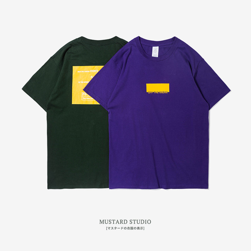 INFLATION 2018 Mens Clothing Top Tees Brand Designer Funny T-shirt Rock Hight Street Cotton Tee Purple Green 8159S - Guenthers