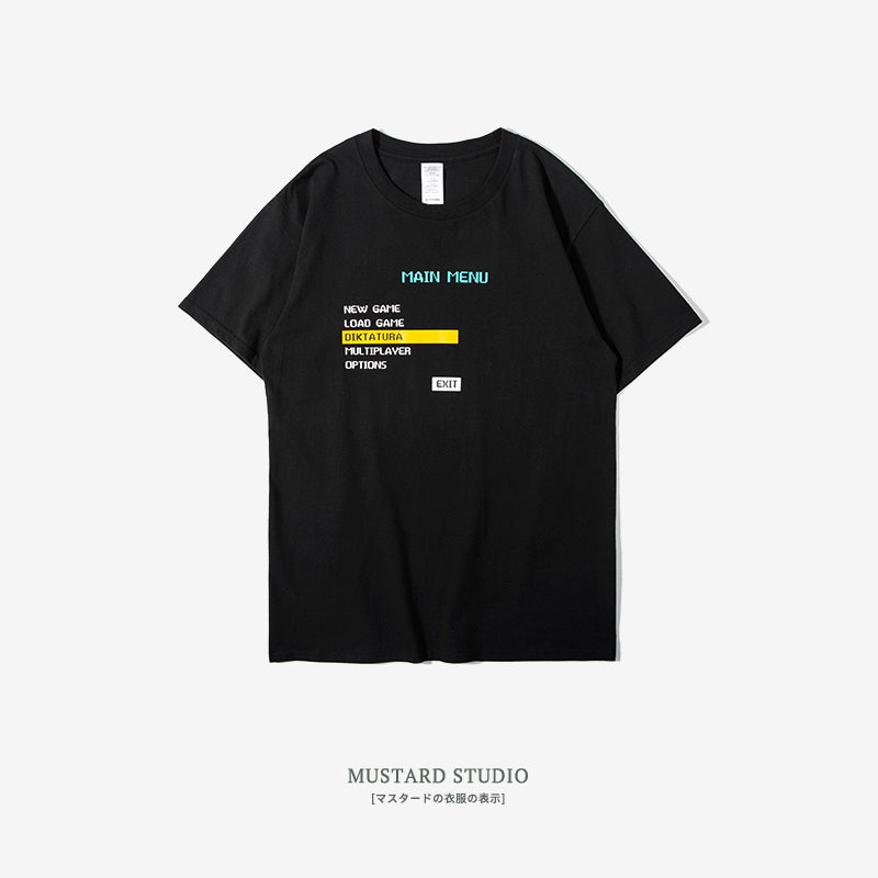 INFALTION 2018 Fashion Men's Casual Lettering Print Brand T-shirt Hip Hop Streetwear Trending Tee 8158S - Guenthers