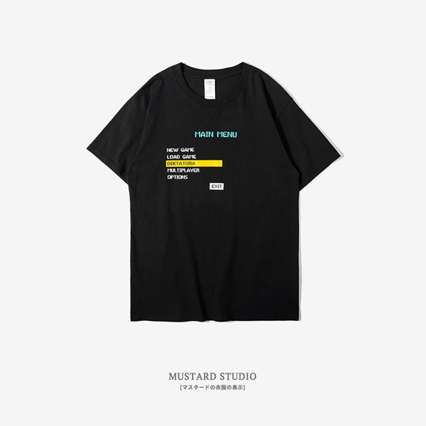 INFALTION 2018 Fashion Men's Casual Lettering Print Brand T-shirt Hip Hop Streetwear Trending Tee 8158S - Guenthers