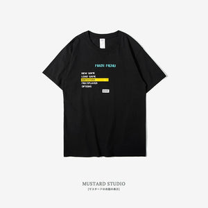 INFALTION 2018 Fashion Men's Casual Lettering Print Brand T-shirt Hip Hop Streetwear Trending Tee 8158S - Guenthers