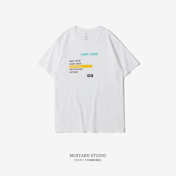 INFALTION 2018 Fashion Men's Casual Lettering Print Brand T-shirt Hip Hop Streetwear Trending Tee 8158S - Guenthers