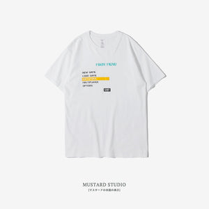 INFALTION 2018 Fashion Men's Casual Lettering Print Brand T-shirt Hip Hop Streetwear Trending Tee 8158S - Guenthers